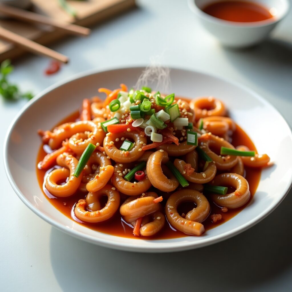 Korean Spicy Stir-Fried Squid